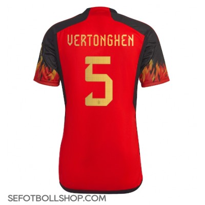 Billiga Belgien Jan Vertonghen #5 Hemma fotbollskläder VM 2022 Kortärmad